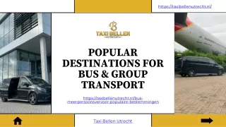 Popular Destinations for Bus & Group Transport