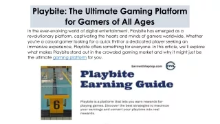 how to earn from playbite game