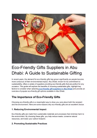 Eco-Friendly Gifts Suppliers in Abu Dhabi_ A Guide to Sustainable Gifting