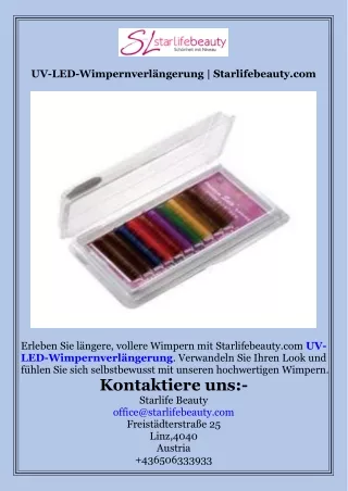 UV-LED-Wimpernverlängerung  Starlifebeauty.com