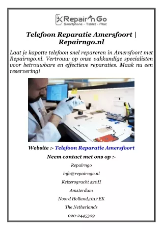 Telefoon Reparatie Amersfoort  Repairngo.nl