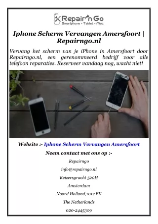 Iphone Scherm Vervangen Amersfoort  Repairngo.nl