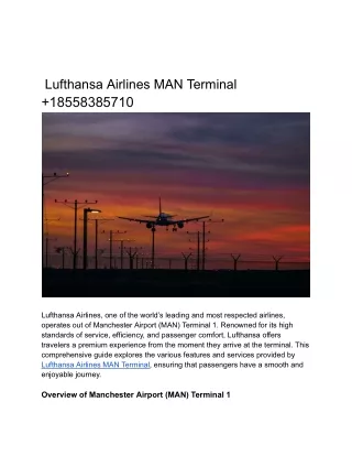 Lufthansa Airlines MAN Terminal