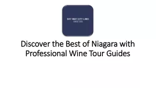 Professional Wine Tour Guides