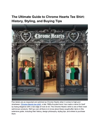 The Ultimate Guide to Chrome Hearts Tee Shirt_ History, Styling, and Buying Tips