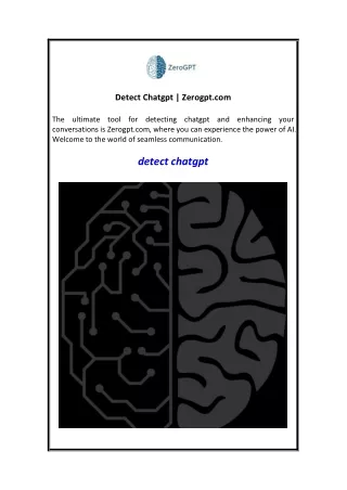 Detect Chatgpt  Zerogpt.com