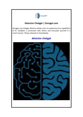 Detector Chatgpt  Zerogpt.com