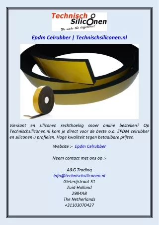 Epdm Celrubber  Technischsiliconen.nl