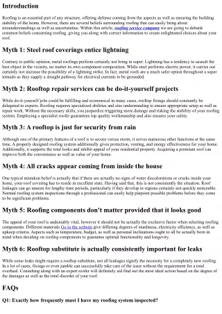 Usual Beliefs Around Roofing Disproved