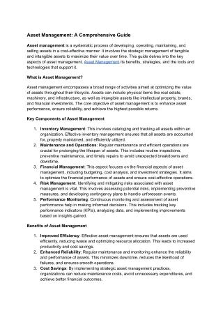 Asset Management