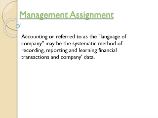 Management assignment