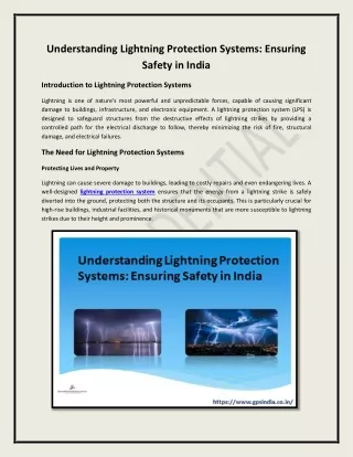 Understanding Lightning Protection Systems: Ensuring Safety in India