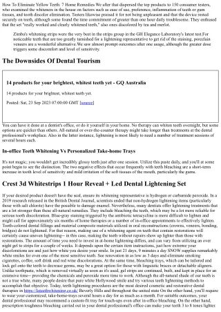 Teeth Lightening And Whitening Therapies
