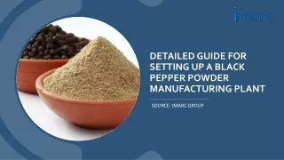 Costs Involve in Black Pepper Powder Manufacturing Plant Report PDF