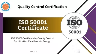 ISO 50001 Certificate | Quality Control Certification