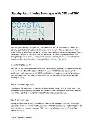 27 Coastal Green Wellness - thc infused drinks