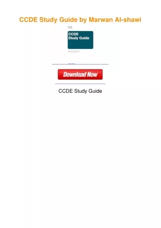 CCDE Study Guide by Marwan Al-shawi