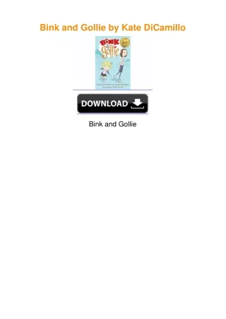 Bink and Gollie by Kate DiCamillo