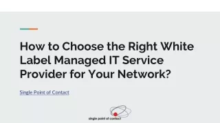 How to Choose the Right White Label Managed IT Service Provider for Your Network