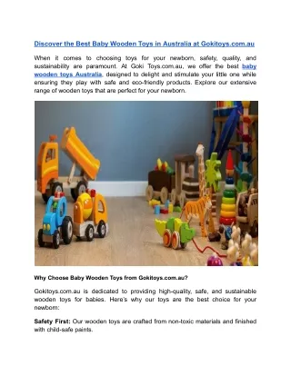 Baby wooden toys Australia