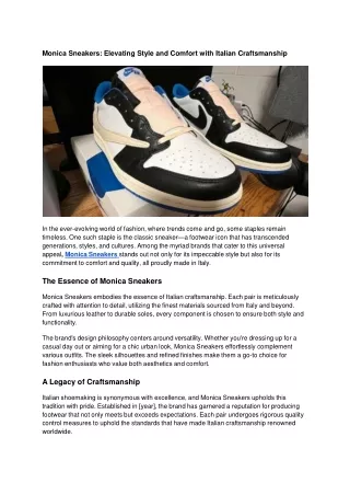 Monica Sneakers_ Elevating Style and Comfort with Italian Craftsmanship