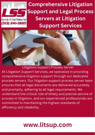 Comprehensive Litigation Support and Legal Process Servers at Litigation Support Services