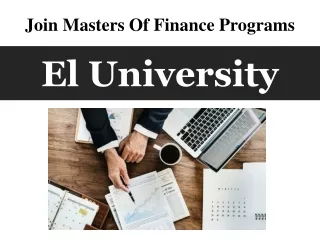 Join Masters Of Finance Programs