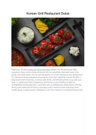 korean grill restaurant dubai