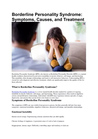 Borderline Personality Syndrome