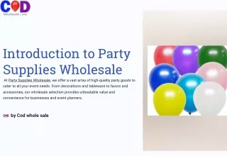 Party Supplies Wholesale