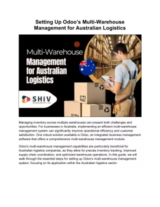 Optimizing Australian Logistics with Odoo's Multi-Warehouse Management