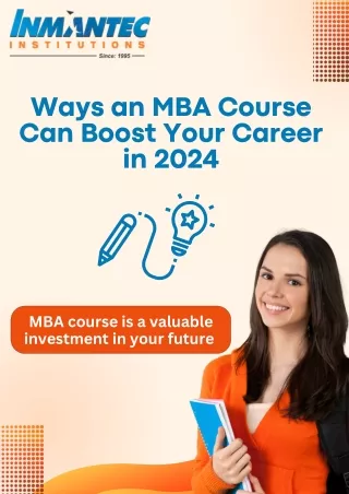 Ways an MBA Course Can Boost Your Career in 2024