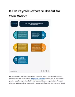 Is HR Payroll Software Useful for Your Work