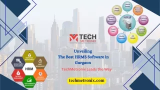 _Best HRMS Software in Gurgaon TechMetronix