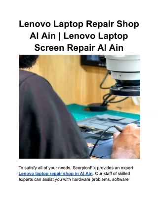 Lenovo Laptop Repair Shop Al Ain _ Lenovo Laptop Screen Repair Al Ain