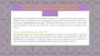 QuickBooks Error 6177: Causes and Fixes