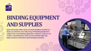 Binding Equipment and Supplies for Document Binding Solutions