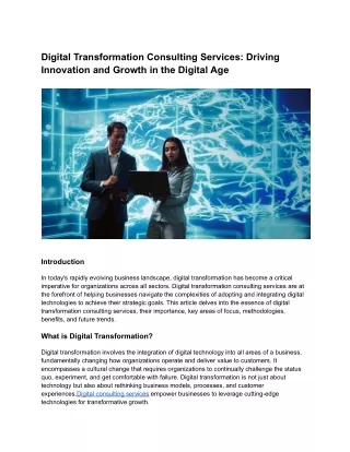 Digital Transformation Consulting Services_ Driving Innovation and Growth in the Digital Age