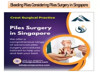 Bleeding Piles Considering Piles Surgery in Singapore