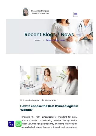 How to choose the Best Gynecologist in Wakad