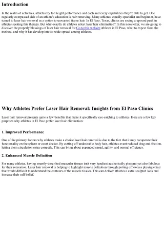 Why Athletes Prefer Laser Hair Removal: Insights from El Paso Clinics