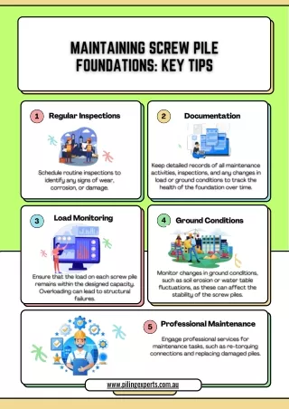 Maintaining Screw Pile Foundations: Key Tips