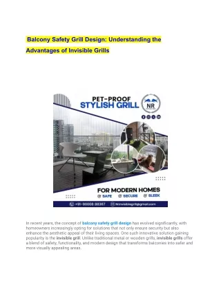 Balcony Safety Grill Design_ Understanding the Advantages of Invisible Grills