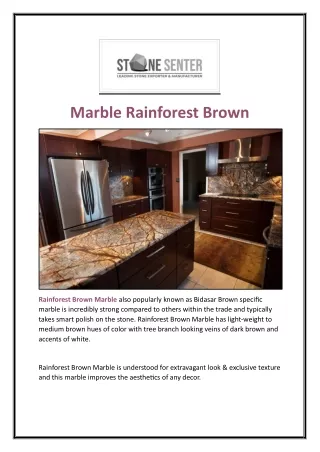 Rainforest Brown Marble