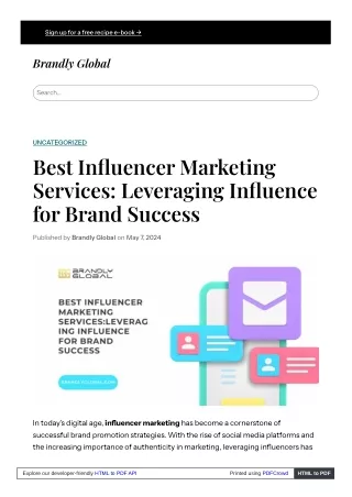 Best Influencer Marketing Services Leveraging Influence for Brand Success