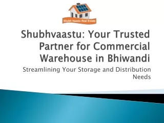 Exploring the Landscape Commercial Warehouse in Bhiwandi