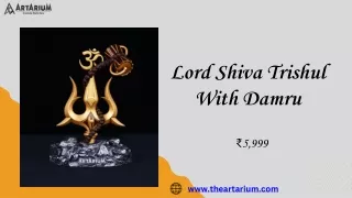 Lord Shiva Trishul With Damru 7 Inch