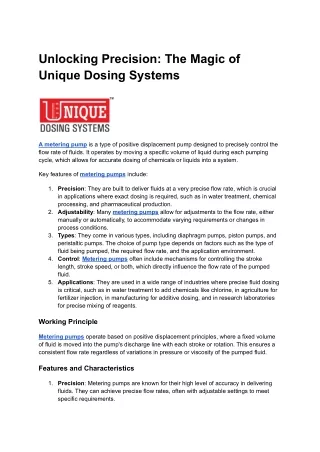 The Magic of Unique Dosing Systems (1)
