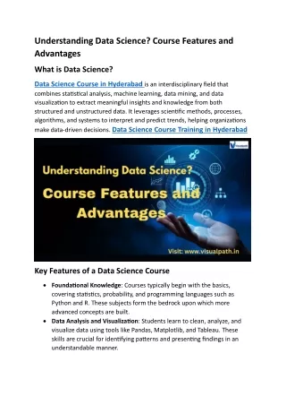 DataScience with Generative AI Course  - Best Data Science Training Course