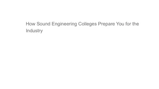 How Sound Engineering Colleges Prepare You for the Industry (1)